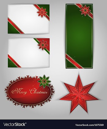 Christmas Set vector image