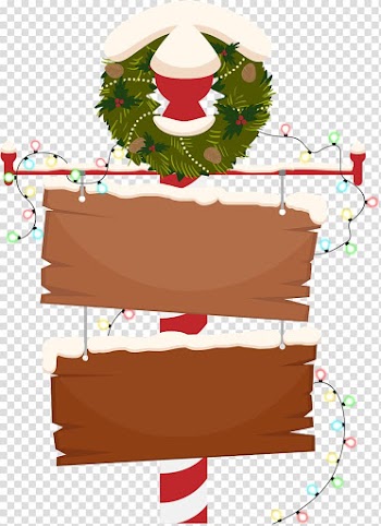 Christmas Sign New Years Day Wish, Christmas cartoon wooden sign transparent background PNG clipart