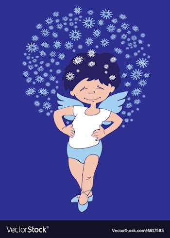 Christmas sittingl boy vector image