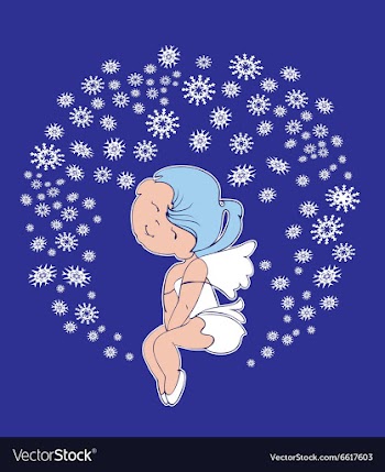 Christmas sittingl girl vector image