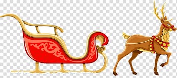 Christmas sleigh transparent background PNG clipart