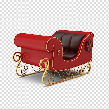 Christmas sleigh transparent background PNG clipart