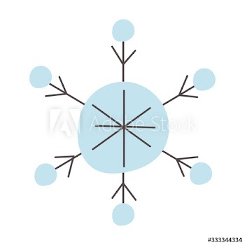 christmas snowflake doodle style icon