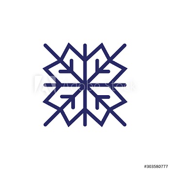 christmas snowflake line style icon