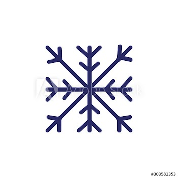 christmas snowflake line style icon