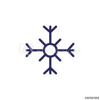 christmas snowflake line style icon