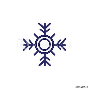 christmas snowflake line style icon