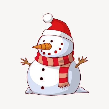Christmas snowman clipart illustration psd. | Free PSD - rawpixel