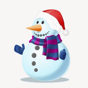 Christmas snowman clipart, illustration vector. | Free Vector - rawpixel