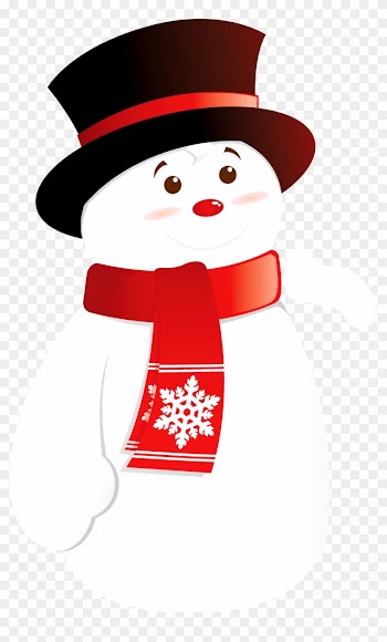 Christmas Snowman Clipart - Merry Christmas Snowman Round Ornament