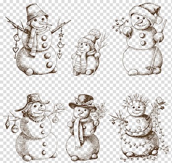 Christmas Snowman, Snowman painted 6 transparent background PNG clipart