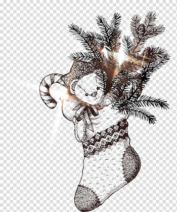 Christmas Sock Drawing Hosiery, Christmas transparent background PNG clipart
