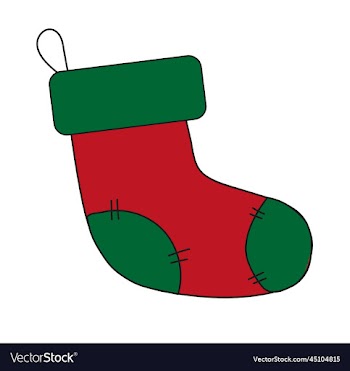 christmas sock for gift red and green color
