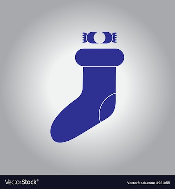 Christmas socks with candy vector image