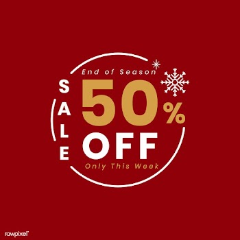 Christmas special sale 50% off vector | Free stock vector - 493750