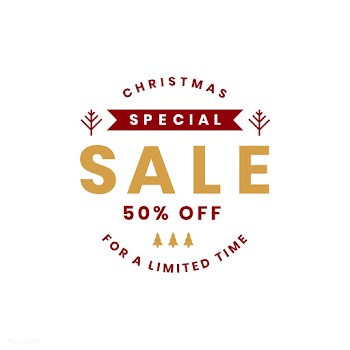Christmas special sale 50% off vector | Free stock vector - 493784