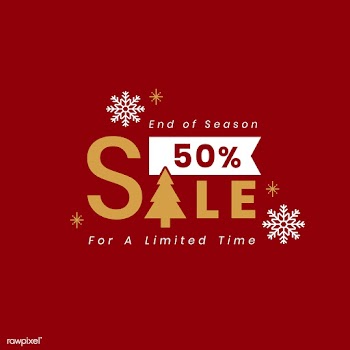 Christmas special sale 50% off vector | Free stock vector - 493811