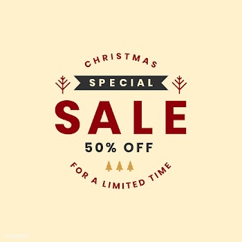 Christmas special sale 50% off vector | Free stock vector - 493812