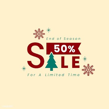 Christmas special sale 50% off vector | Free stock vector - 493821