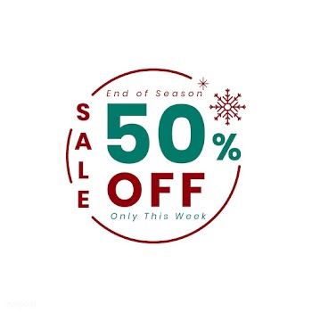 Christmas special sale 50% off vector | Free stock vector - 493829