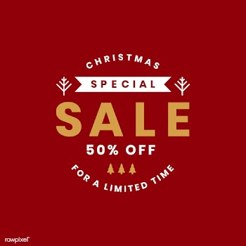 Christmas special sale 50% off vector | Free stock vector - 493851