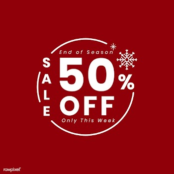 Christmas special sale 50% off vector | Free stock vector - 493861