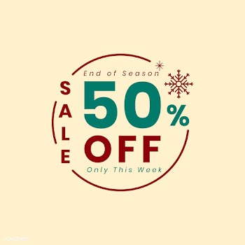 Christmas special sale 50% off vector | Free stock vector - 493869