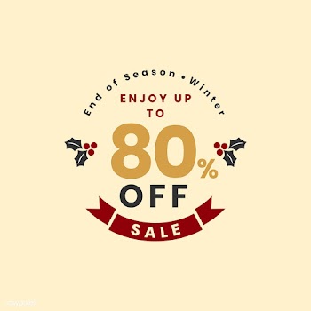 Christmas special sale 80% off vector | Free stock vector - 493769