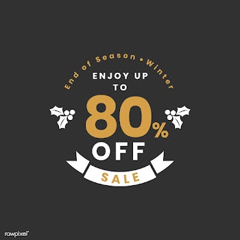 Christmas special sale 80% off vector | Free stock vector - 493832