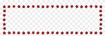 Christmas Star Border Clip Art - Red Star Border Png
