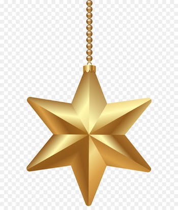 Christmas Star of Bethlehem Clip art - Gold Christmas Star PNG Clipart Image 
