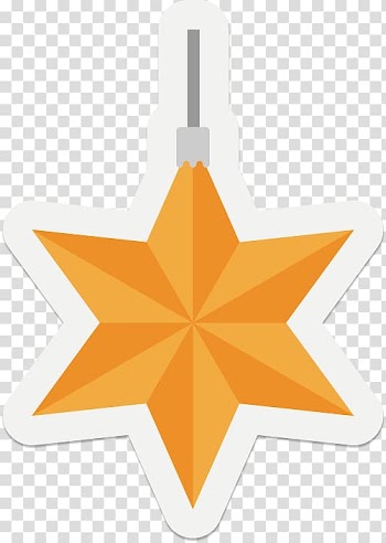 Christmas star sticker transparent background PNG clipart