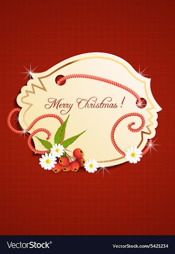 Christmas sticker vector image