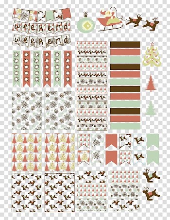 Christmas Stickers, Free Printing Christmas tree, planner transparent background PNG clipart