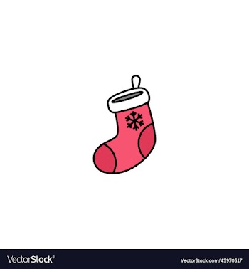christmas stocking creative icon multicolor line