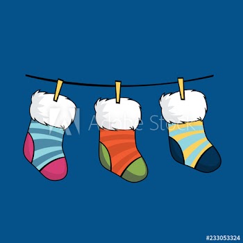 Christmas stocking cute decoration for a home