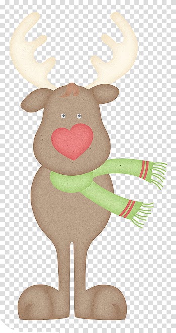 Christmas Stuff, brown moose illustration transparent background PNG clipart