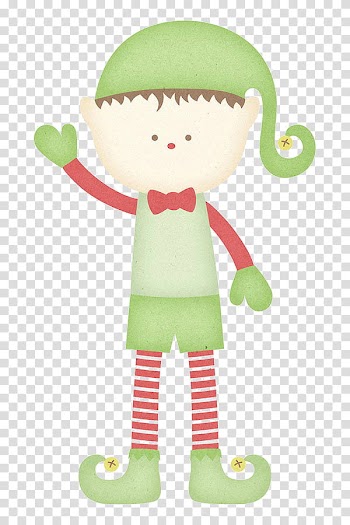 Christmas Stuff, green and red Christmas elf illustration transparent background PNG clipart