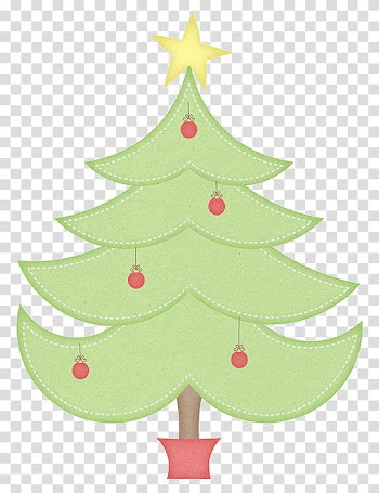Christmas Stuff, green Christmas tree illustration transparent background PNG clipart