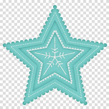 Christmas Stuff, teal and white star graphic screenshot transparent background PNG clipart