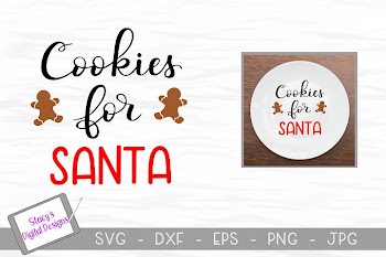 Christmas SVG - Cookies for Santa SVG file, handlettered