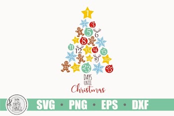 Christmas Svg, Countdown Svg, Star Svg
