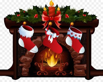 Christmas Tapestry Santa Claus Christmas stocking - Christmas socks on the stove 