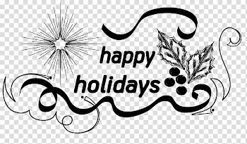 Christmas text , Happy Holidays text transparent background PNG clipart