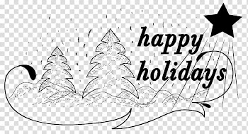 Christmas text , Happy Holidays text transparent background PNG clipart