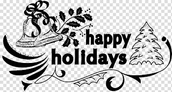 Christmas text , happy holidays text transparent background PNG clipart