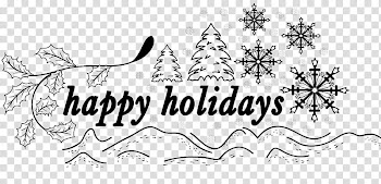 Christmas text , Happy Holidays text transparent background PNG clipart