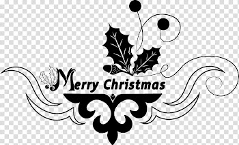 Christmas text , white plants illustration transparent background PNG clipart