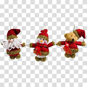 CHRISTMAS , three red ornaments transparent background PNG clipart
