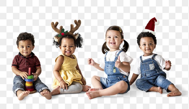Christmas toddlers png sticker, transparent | Free PNG - rawpixel